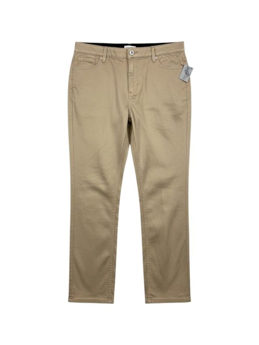 Catherines Womens Sateen Stretch Khaki Pants 18WP NWT